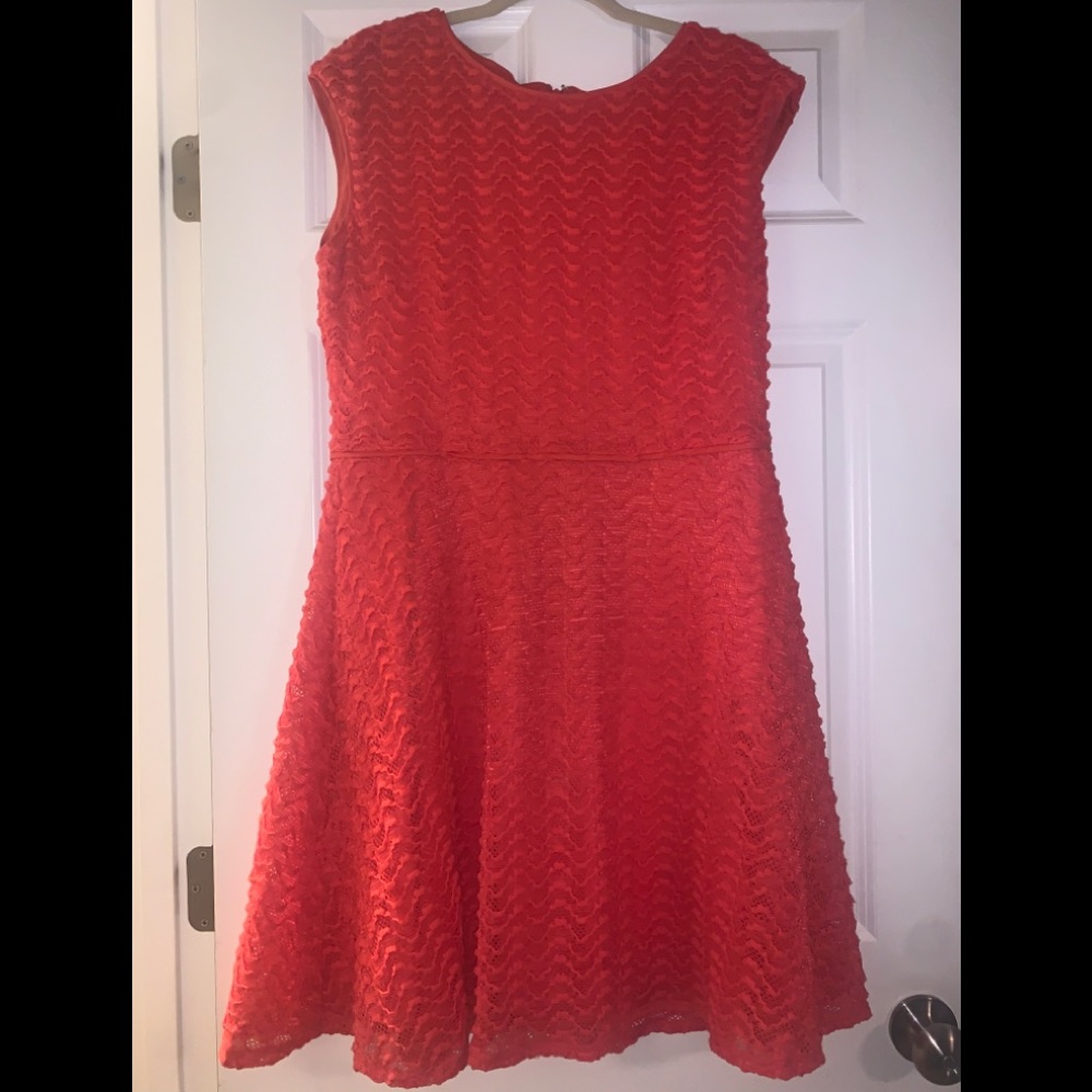 Super flattering soft lace overlay dress